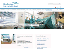 Tablet Screenshot of krankenhaus-mol.de